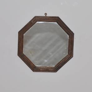 A vintage octogonal mirror